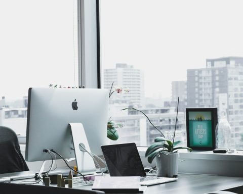 closeup photo of silver iMac